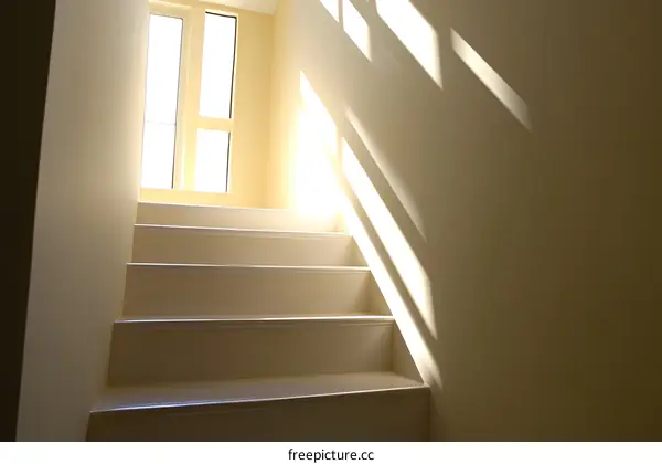 Staircase with Sunlight and Window