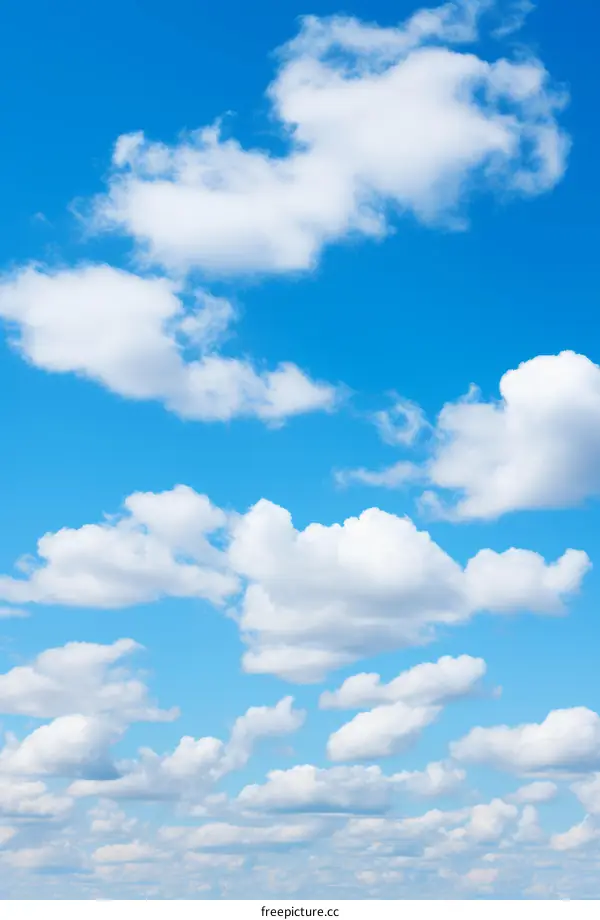 Blue sky, white clouds background