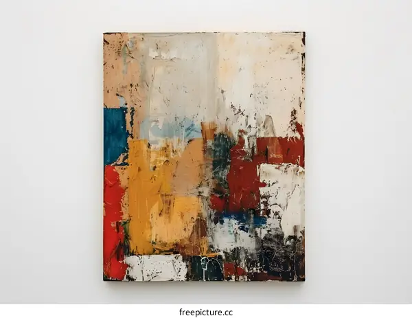 Abstract Colorful Painting On Canvas