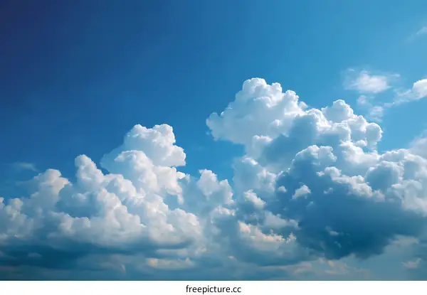 Stunning Sky with Fluffy Clouds