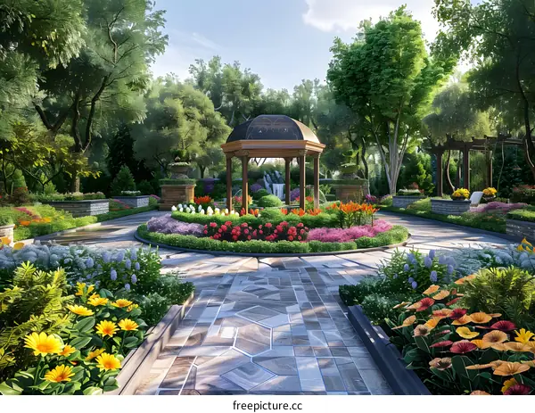 Chinese garden landscape design renderings