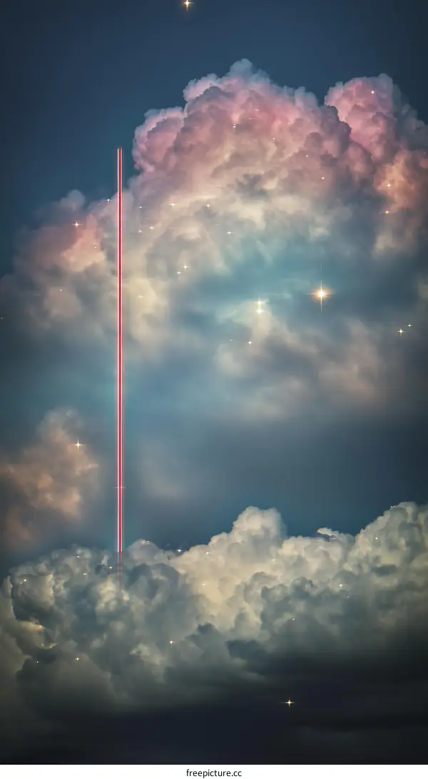 Mystical Sky Cloud Laser Beam