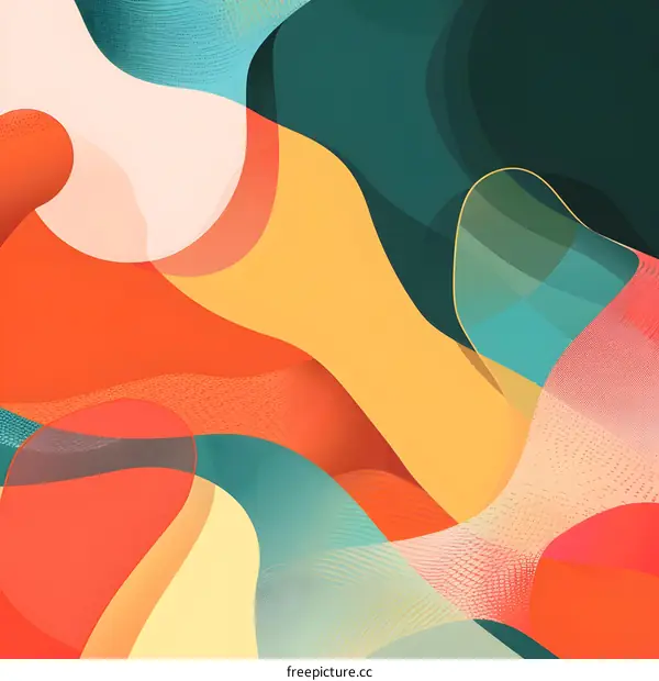 Abstract Colorful Shapes Geometric Design Background