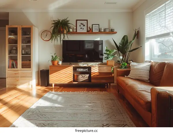 Bright and Airy Living Room with Natural Light