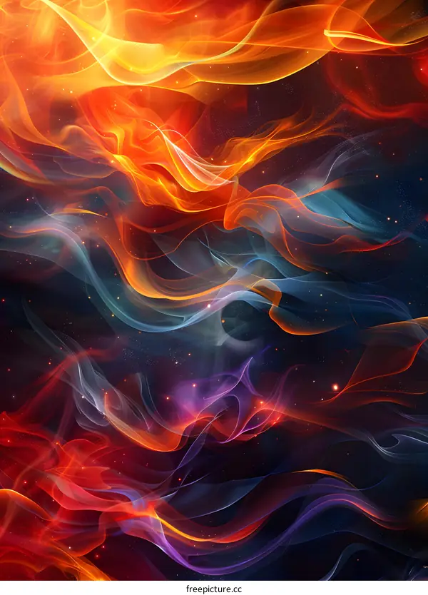 Abstract Wavy Colorful Background