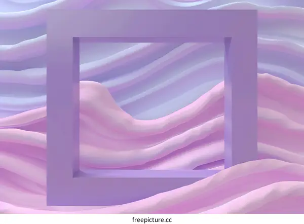 Purple 3D Abstract Background with Frame