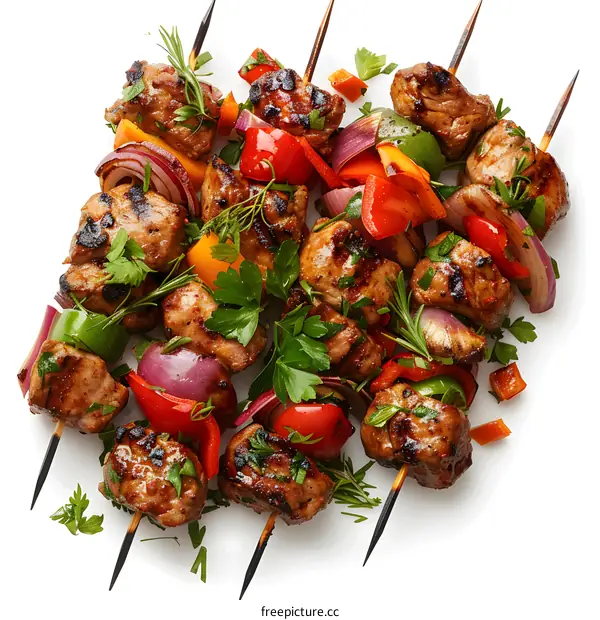 Grilled Pork Skewers with Vegetables