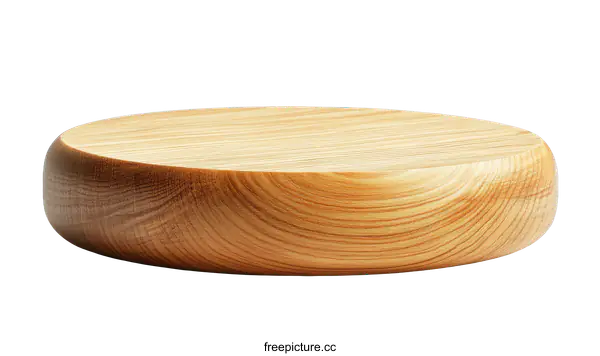 [Transparent Background PNG]Wooden Round Serving Tray