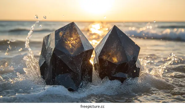 Geometric Crystals on the Seaside at Sunrise