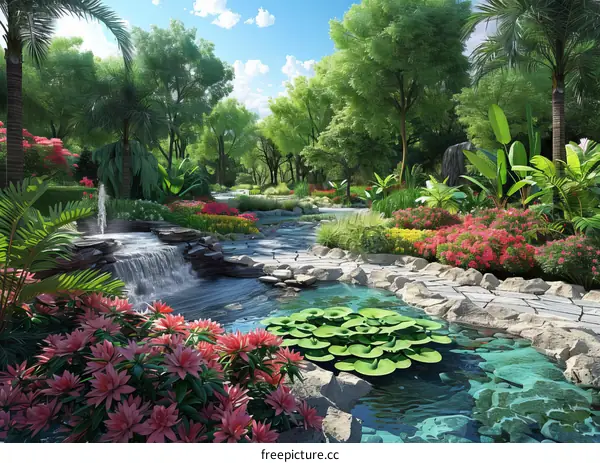 Tropical Lush Botanical Gardens