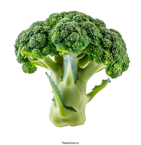 [Transparent Background PNG]Fresh Green Broccoli Isolated on White Background