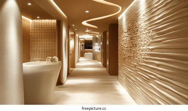 Modern Spa Corridor Interior Design