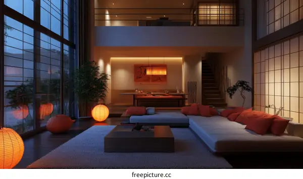 Modern Japanese Living Room Design