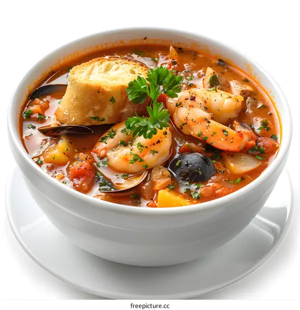 Seafood Soup with Bread