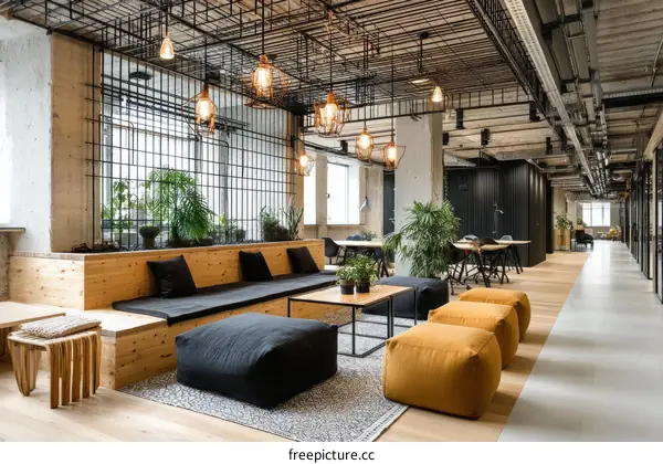 Modern Industrial Office Space Interior Design
