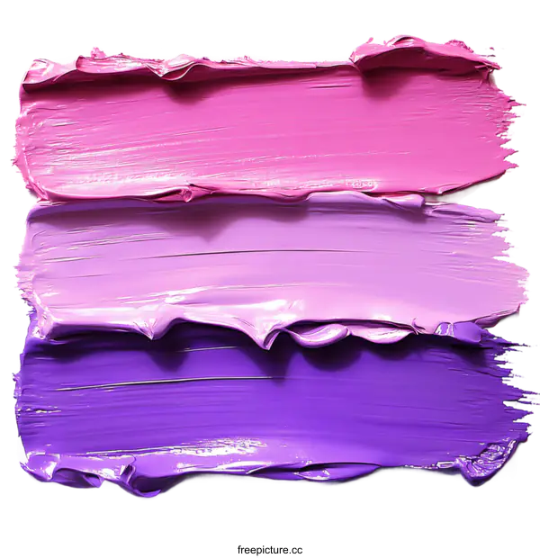 [Transparent Background PNG]Abstract Paint Strokes in Vibrant Purple and Pink Hues
