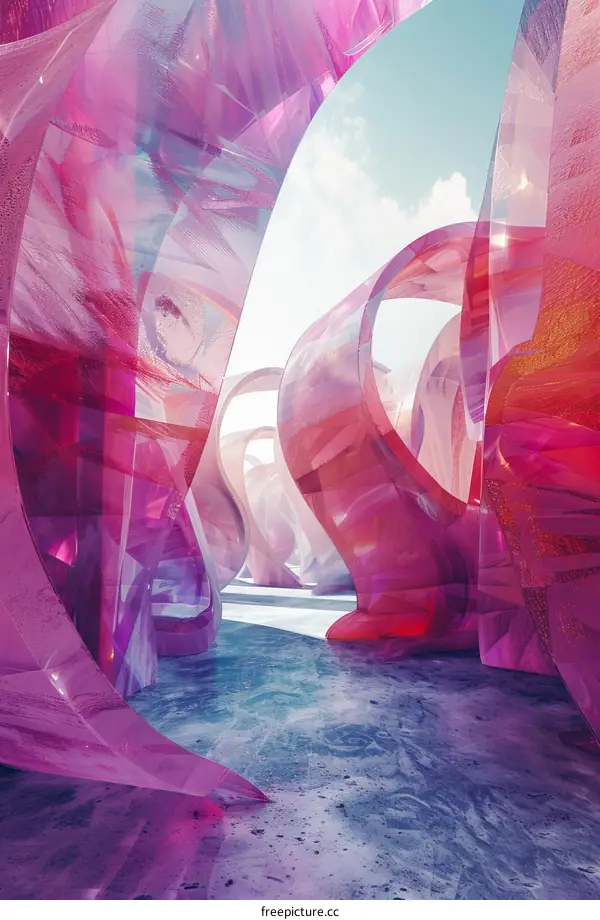 Abstract Colorful Architectural Interior Design