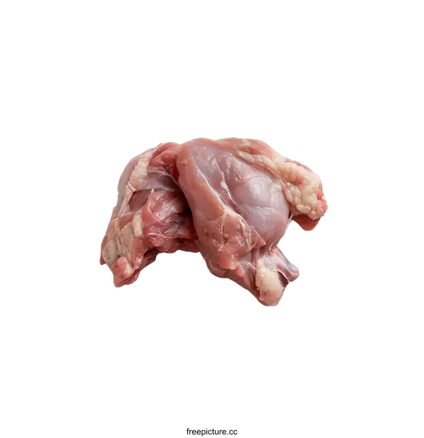[Transparent Background PNG]Two pieces of raw chicken thigh meat