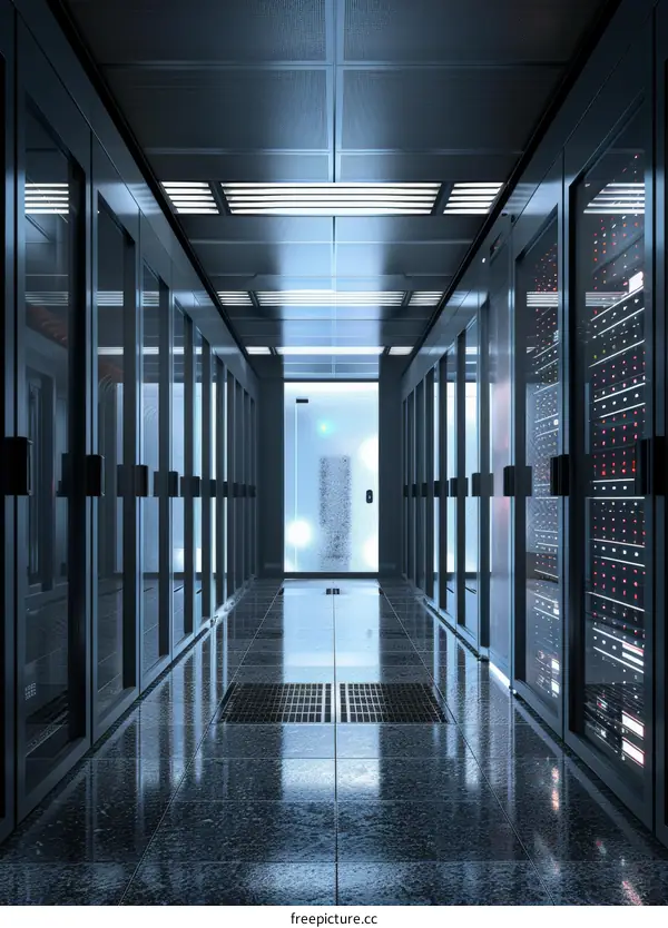 futuristic technology server room data center