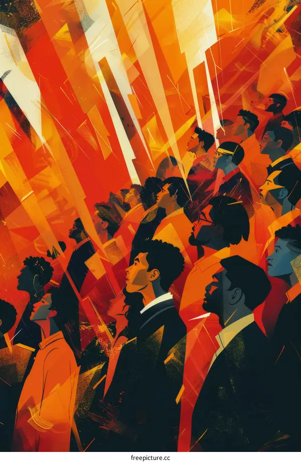 African American people looking up at the sky in hope and wonder