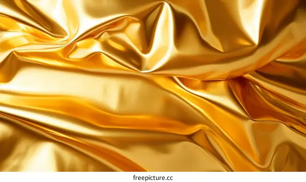 Golden fabric with waves