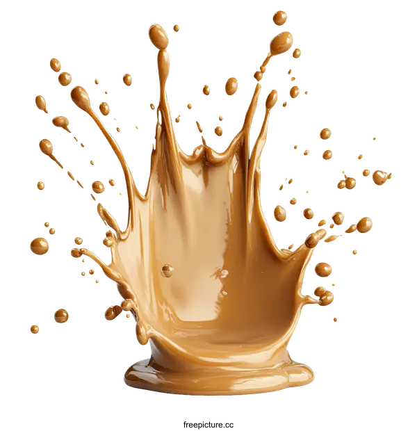 [Transparent Background PNG]Delicious Chocolate Milk Splash Illustration