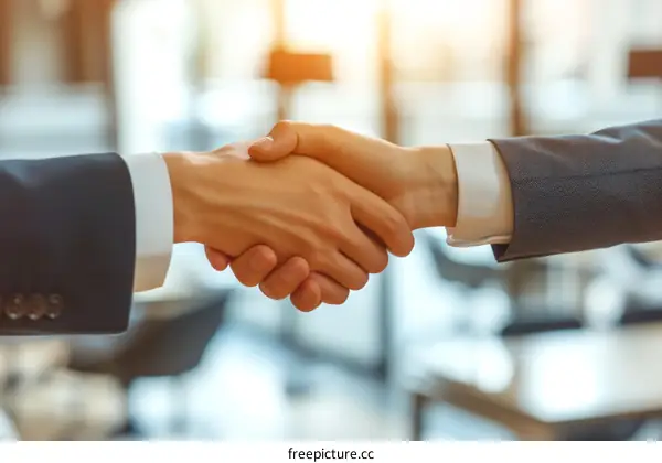 Business handshake. Partnership and success concept.