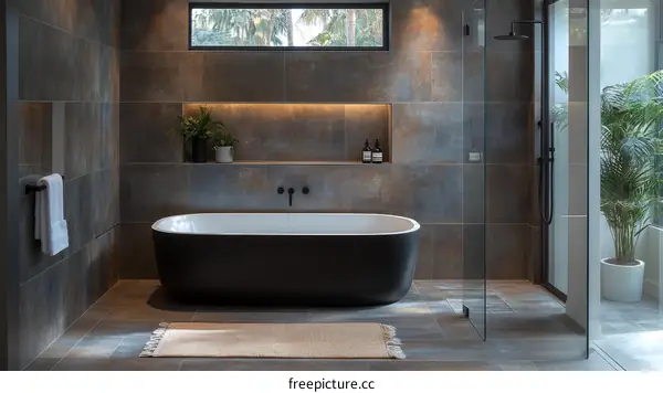 Modern Luxury Bathroom with Soaking Tub