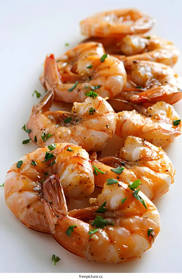 food photography of cooked shrimp