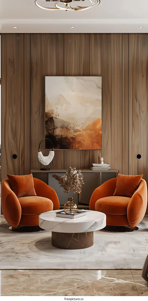 Modern minimalist style living room