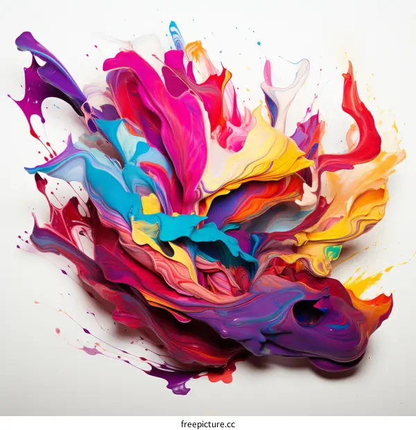 Colorful abstract painting with vibrant colors