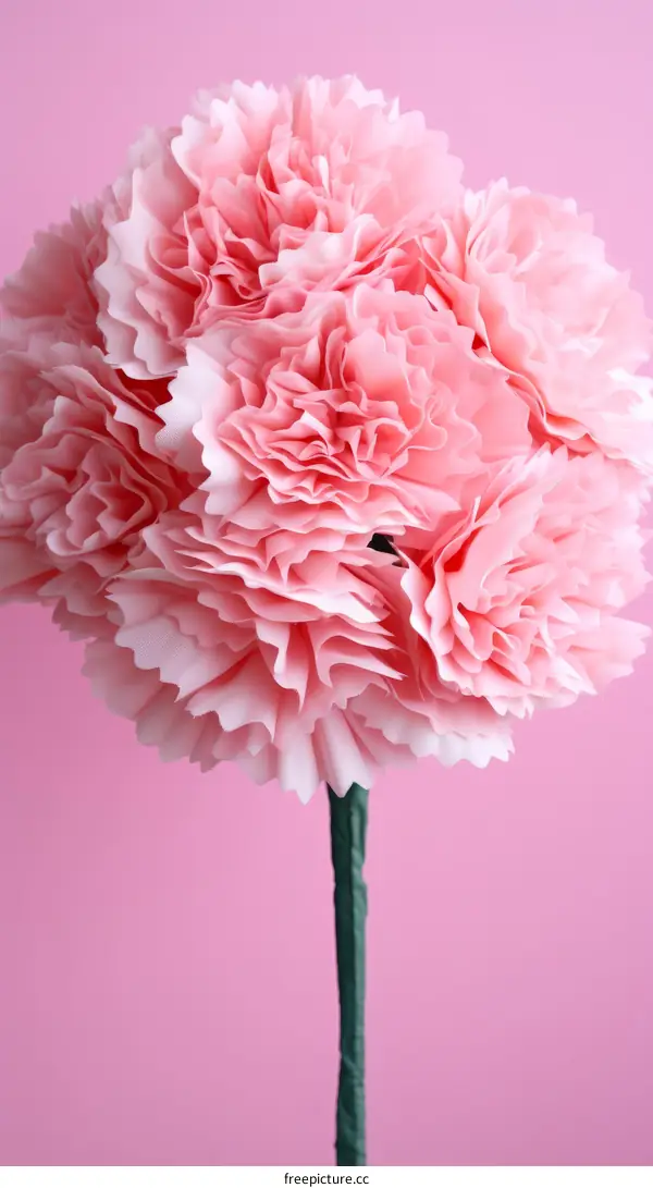 Pink carnations in full bloom