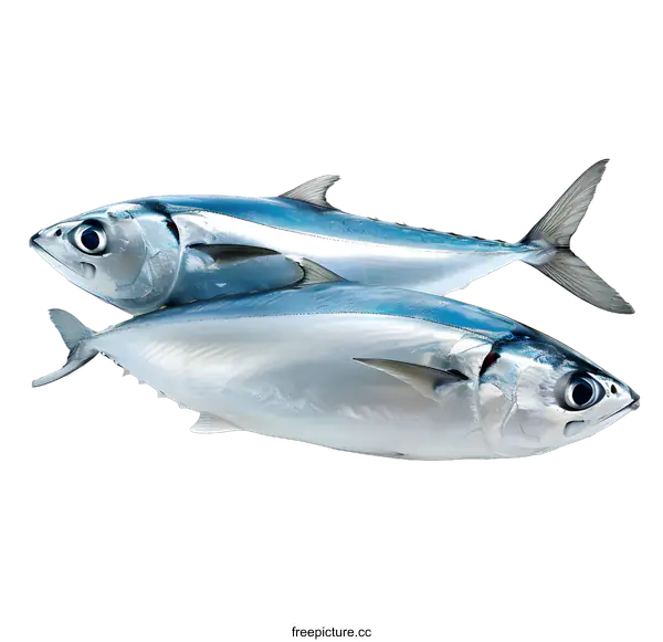[Transparent Background PNG]Two mackerels on white background