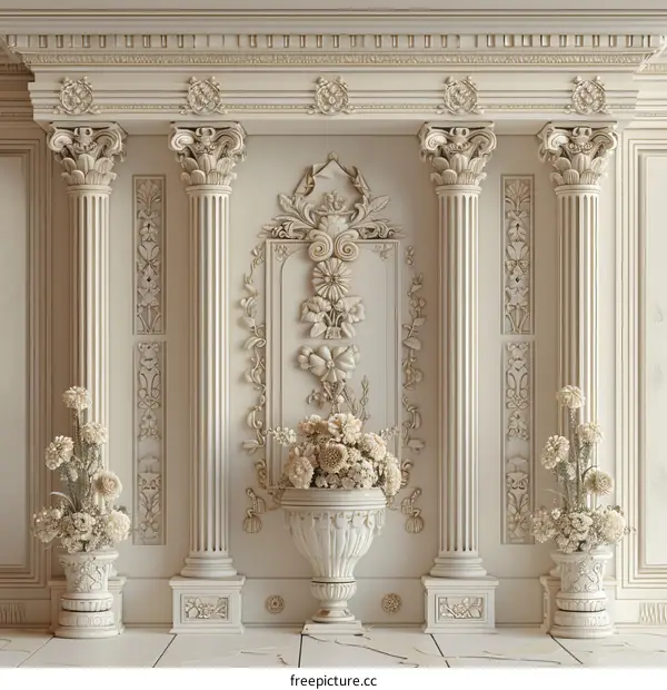 Classic European Style Interior Design Background