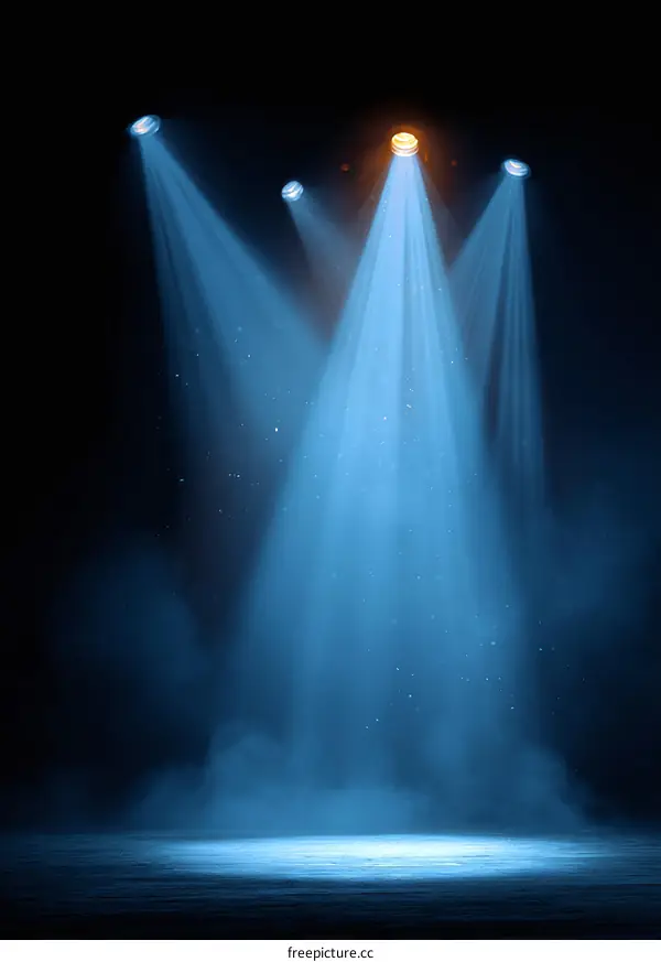 Spotlight Stage Light Empty Scene Illustration