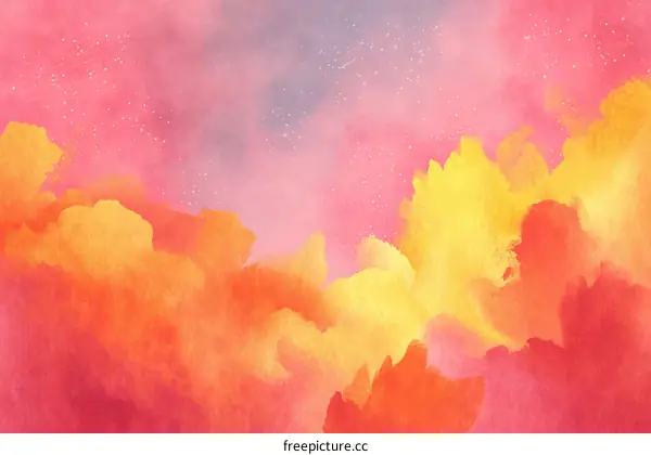 Abstract Watercolor Sky Painting