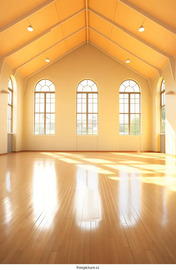 Bright and Airy Room with Hardwood Floors and Large Windows