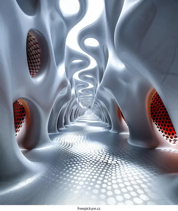 Surreal Futuristic Interior: Organic Architecture Concept