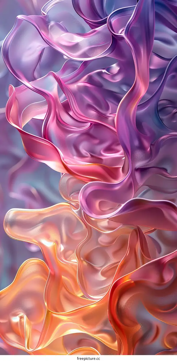 Abstract Liquid Silk Flowing Forms