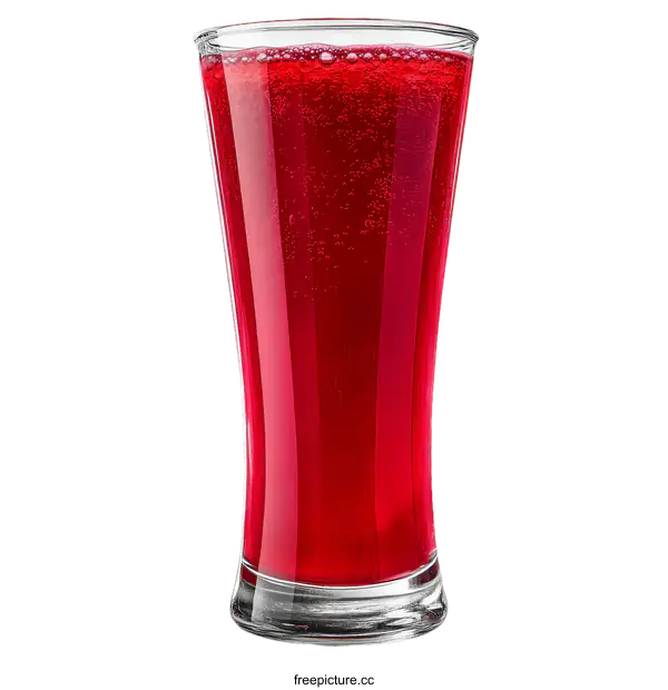 [Transparent Background PNG]Red Juice in a Tall Glass