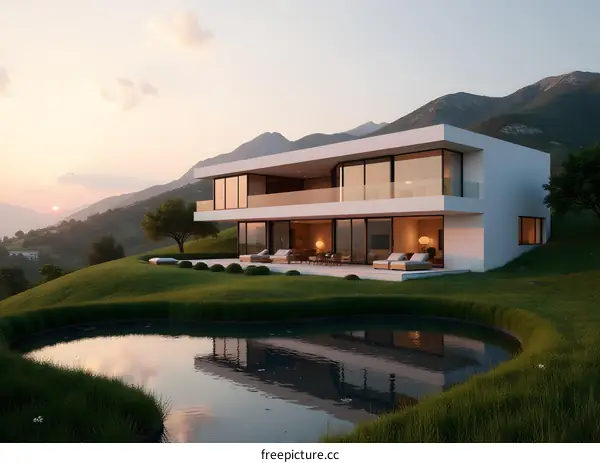 Modern House with Mountain View