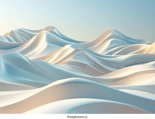 White Sand Dunes Under a Vast Blue Sky