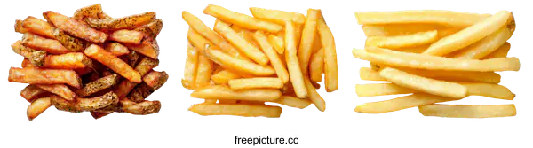 [Transparent Background PNG]Different Types of French Fries