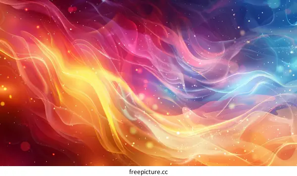 Abstract Motion Wavy Colorful Background