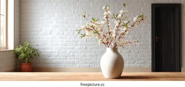 Spring Blossom Vase in a Cozy Room