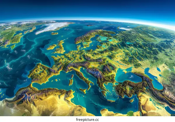 A stunningly realistic 3D visualization of the Earth's surface