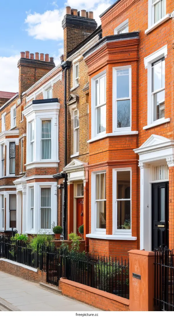 Row of Traditional English Terraced Houses