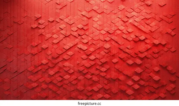 Abstract Geometric Red Wall Pattern Design