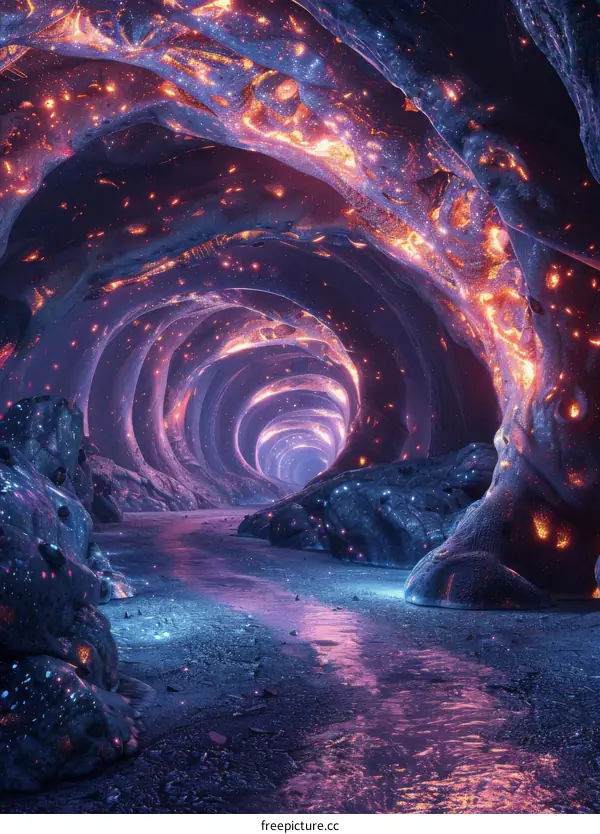 Mystical Glow: Inside a Magic Cave