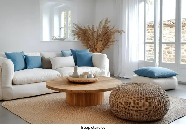 Modern Coastal Living Room Interior Design